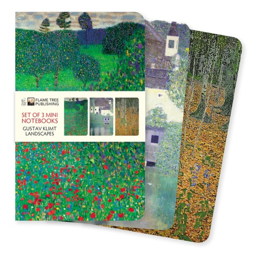 Klimt Landscapes Set of 3 Mini Notebooks by Flame Tree Studio