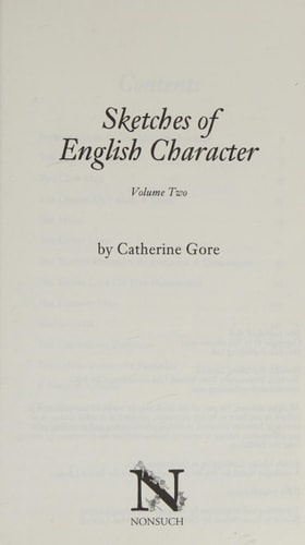 Sketches of English Character Volume Two by Catherine Gore