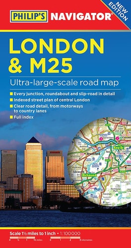 Philip's London and M25 Navigator Road Map by Philips
