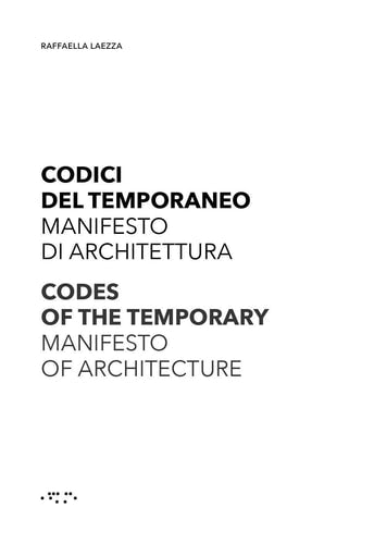 Codes Of The Temporary by Raffaella Laezza