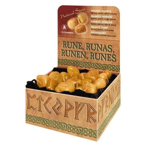 Golden Quartz Rune Kit by Lo Scarabeo