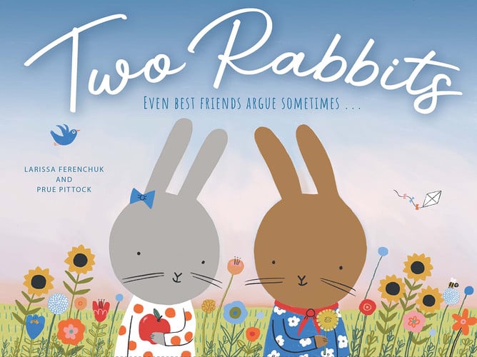 Two rabbits: even best friends argue sometimes.. by Ferenchuk, Larissa