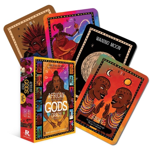 African Gods Oracle: Magic and Spells of the Orishas (36 Gilded Cards and 128-Page Full-Color Guidebook) by Diego de Ox+¦ssi