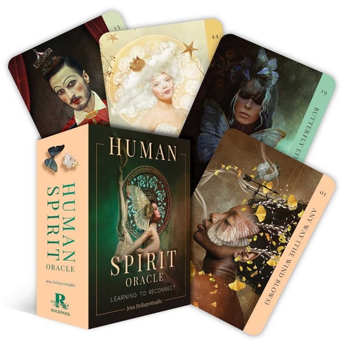 Human Spirit Oracle: Learning to Reconnect (44 Gilded Cards with 128 Full-Color Guidebook) by Jena Dellagrottaglia