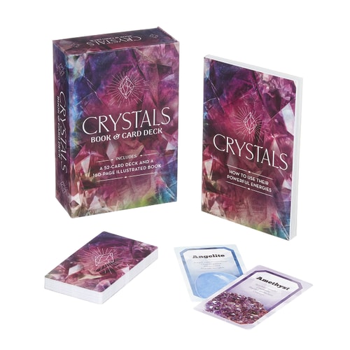 Crystals Book & Card Deck Includes a 52-Card Deck and a 160-Page Illustrated Book by Emily Anderson