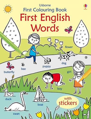 First Colouring Book First English Words by Kirsteen Robson