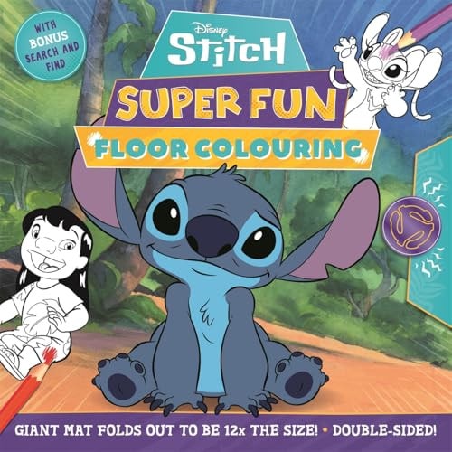 Disney Stitch: Super Fun Floor Colouring (paperback) by Walt Disney