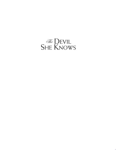 The Devil She Knows by Diane Whiteside