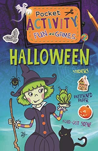 Halloween Pocket Activity Fun and Games Games, Puzzles, Fold-Out Scenes, Patterned Paper, Stickers! by William Potter