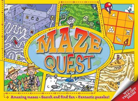 Maze Quest: Navigate the Mazes, Complete the Search & Find, Solve the Puzzle Fun by Andy Peters