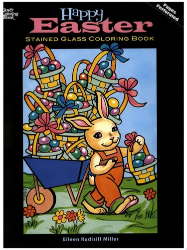 Happy Easter Stained Glass Coloring Book by Eileen Rudisill Miller