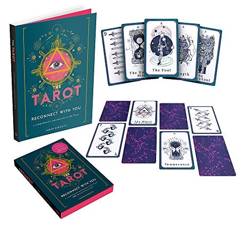The Tarot Book and Card Deck Reconnect with You: a Comprehensive Introduction to the Tarot with an Illustrated Tarot Deck by Sarah Bartlett