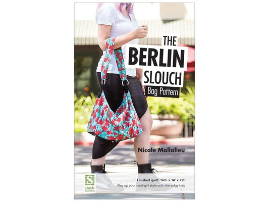 The Berlin Slouch Bag Pattern: Finished bag: 16 1/2' x 14' x 7 1/2' - Play up your cool-girl style with this edgy bag by Nicole Mallalieu