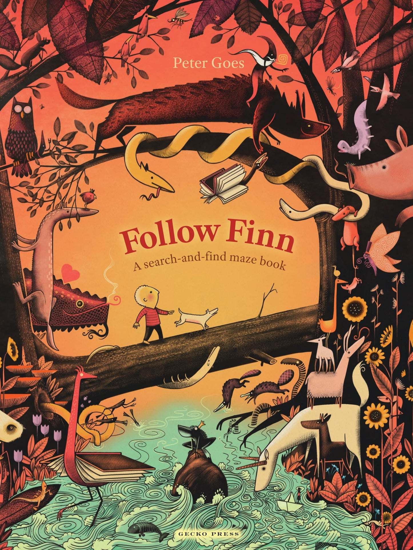 Follow Finn: A Search-and-Find Maze Book by Peter Goes