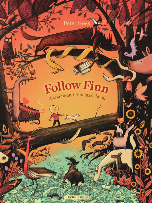 Follow Finn: A Search-and-Find Maze Book by Peter Goes