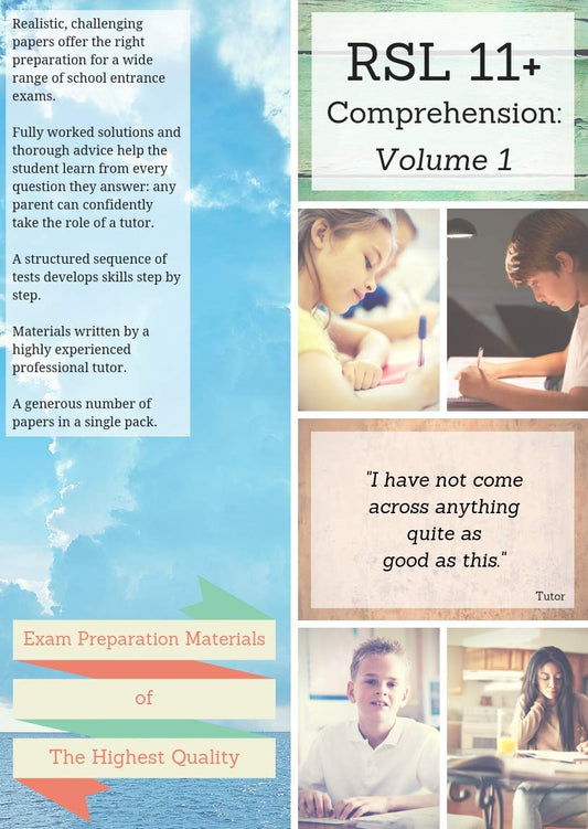 RSL 11+ Comprehension: Volume 1 by Robert Lomax