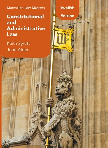 Constitutional and Administrative Law (Hart Law Masters, 23) by Keith Syrett, John Alder
