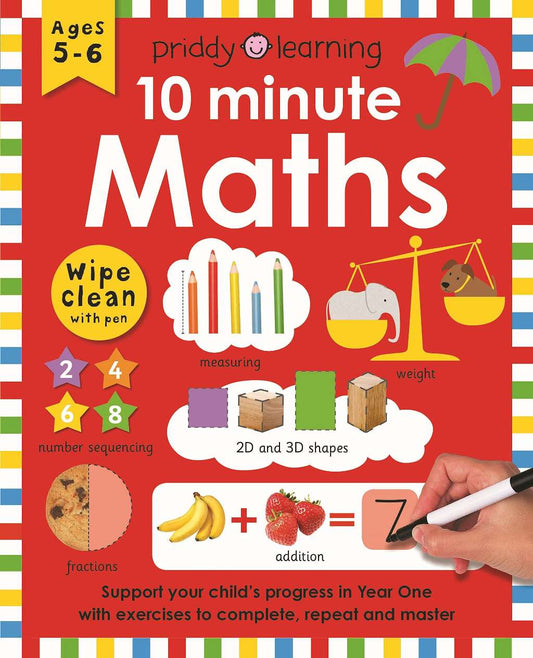 Wipe Clean Workbook 10 Minute Maths by Roger Priddy